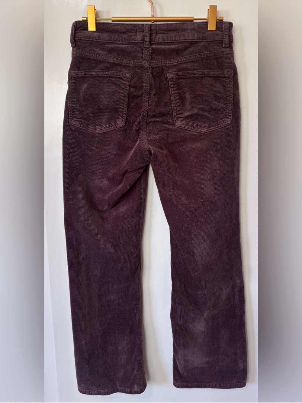 Pilcro| Anthropologie| Wine Straight-Leg ‘Boyfriend’ Soft Corduroy Jeans Sz 27 - Picture 4 of 7